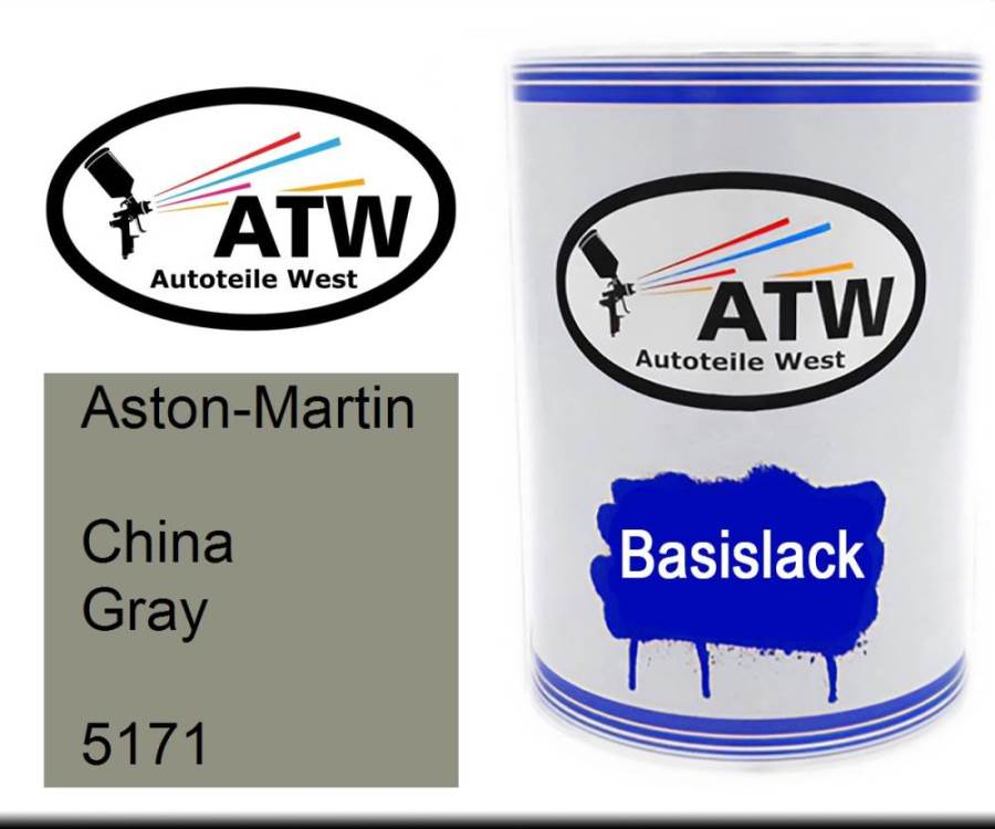 Aston-Martin, China Gray, 5171: 500ml Lackdose, von ATW Autoteile West.